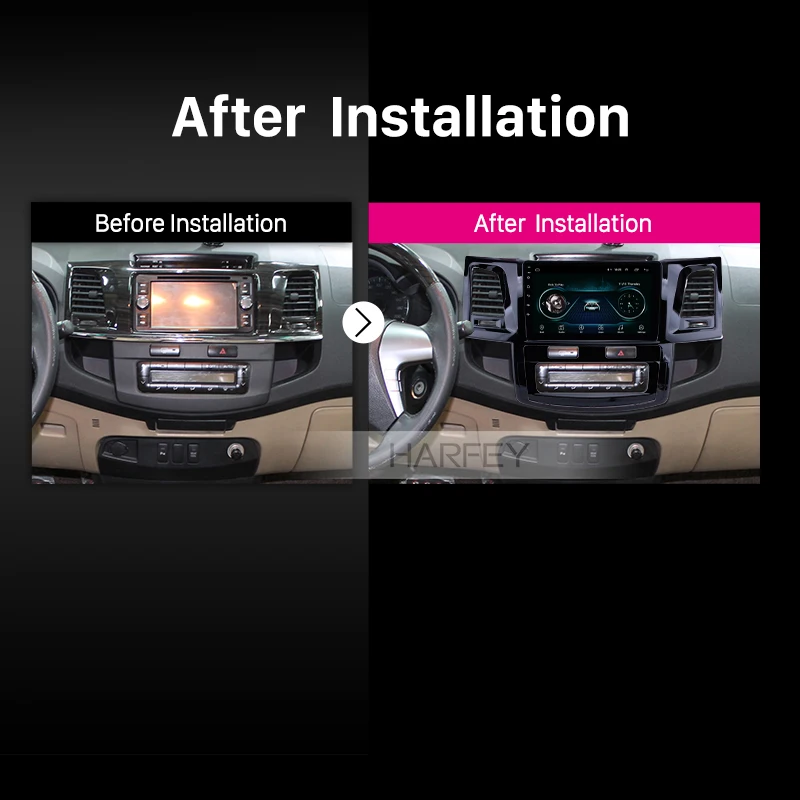 Harfey 9 &quotРадио Android 8 1 GPS Navi головное устройство для Toyota Fortuner Hilux 2008 2014 с WIFI FM Музыка