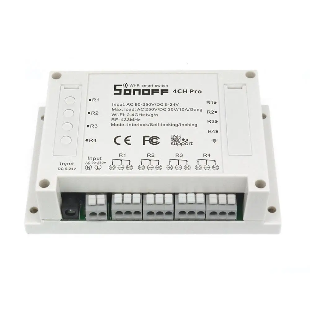 LanLan SONOFF 4CH PRO R2 Wifi переключатель синхронизации с приложением RF пульт
