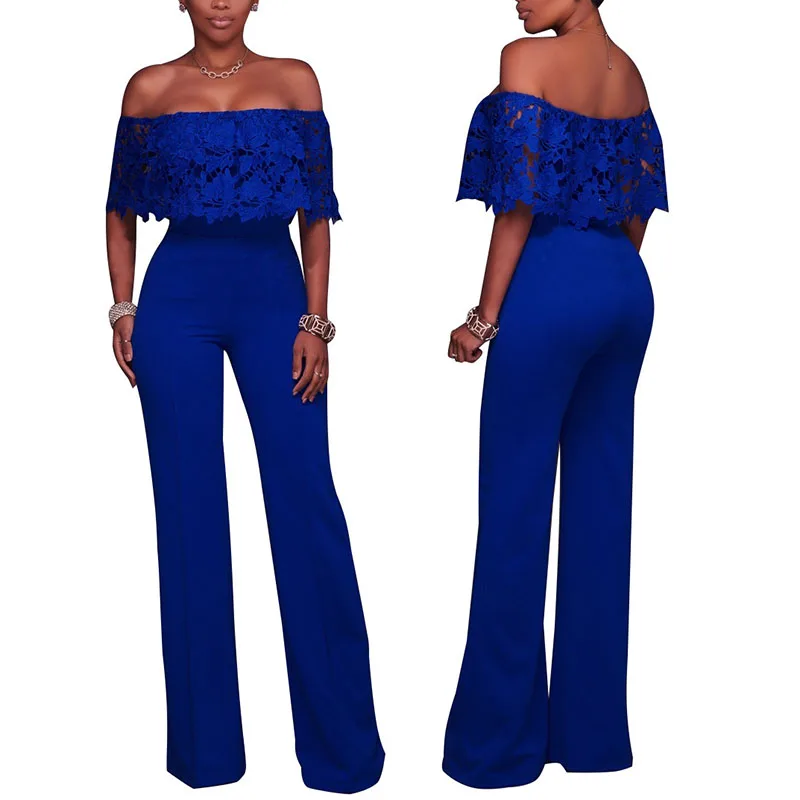 Пикантные Для женщин с открытыми плечами Длинные Playsuit леди Повседневное