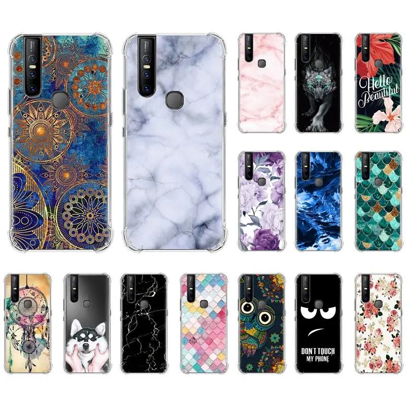 Анти падающий чехол для телефона Vivo V15/S1/V1831A/V1831T 5 99 дюймов стильный окрашенные с