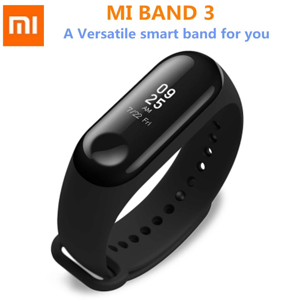 Оригинальный Xiaomi Mi группа 3 XMSH05HM Смарт трекер сердечного ритма мониторы
