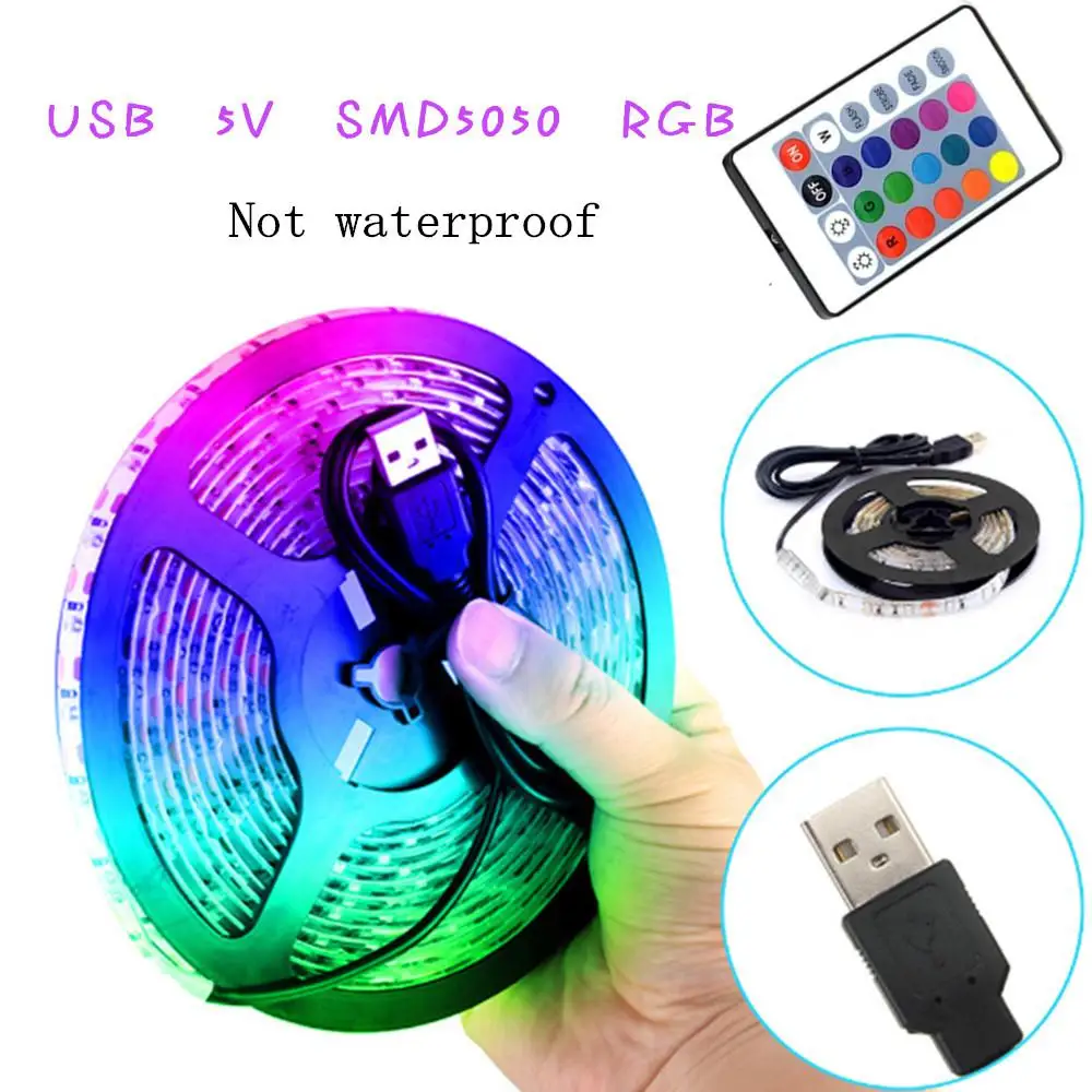 USB 5V Мягкий 7 цветов изменить строку светильник с пультом дистанционного
