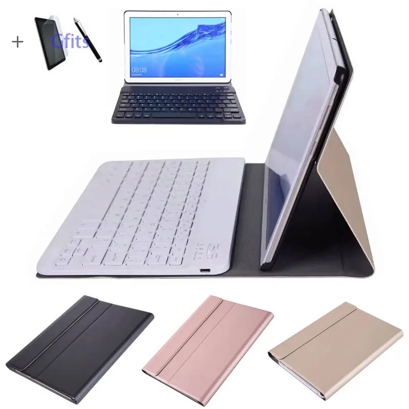  Slim Detachable Bluetooth Keyboard Leather Case for Huawei Mediapad T5/Honor Pad 5 10.1 inch Tablet
