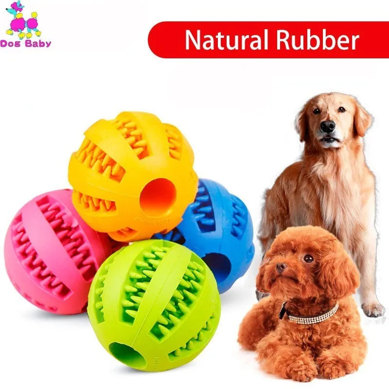 

5cm/7cm Pet Dog Toy Interactive Rubber Balls Pet Dog Cat Puppy Chew Toys Ball Teeth Chew Toys Tooth Cleaning Balls Food