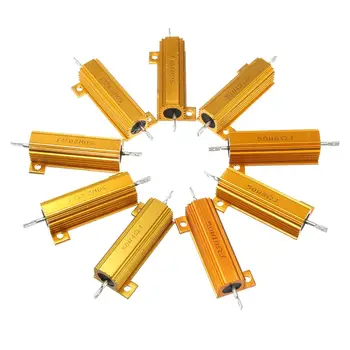 

50W 0.5 1 2 2.2 4 6 8 10 20 R Ohm Power Metal Shell Case Wirewound Resistor