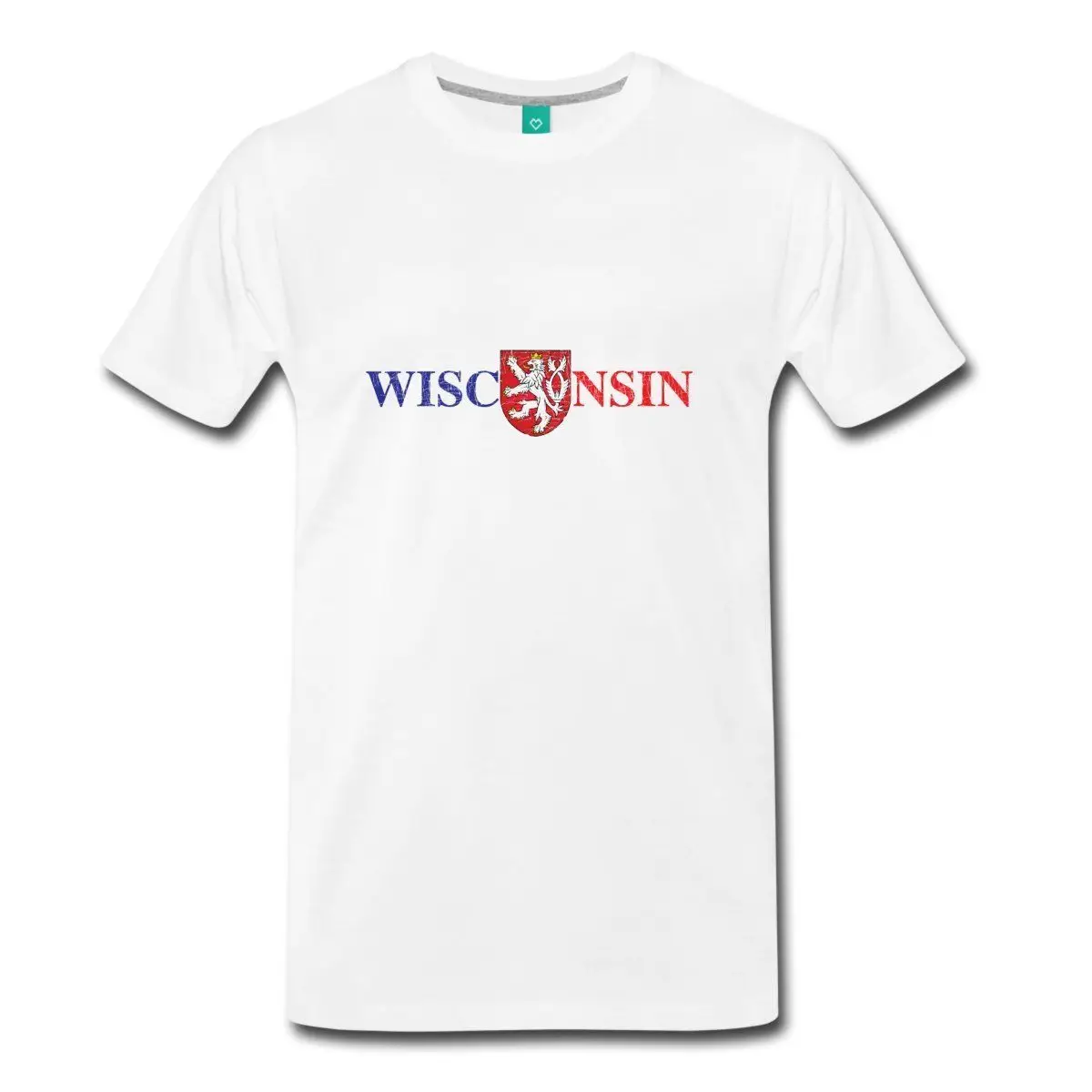 

Wisconsin Bohemian Coat Of Arms Men's T-Shirt Print Tee Men Short Sleeve Clothing Hot New 2017 Summer Fashion T Shirts