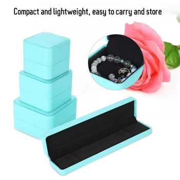 

PU Leather Jewelry Storage Box Jewel Gift Accessories Packing Cases