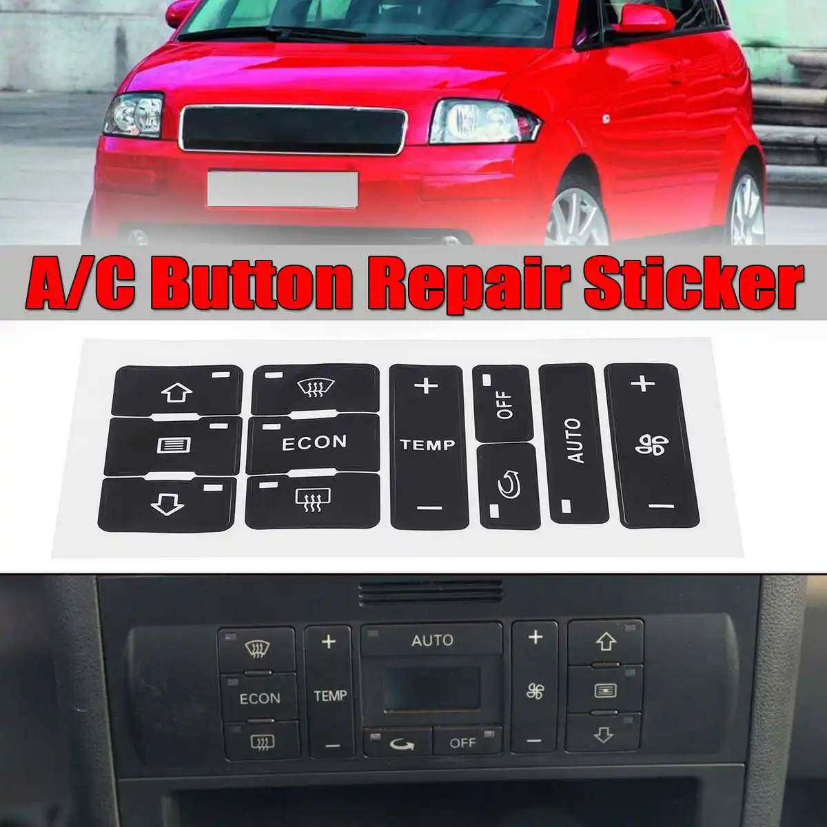 For Audi A2/ A3 8L A/C Button Repair Kit Fix Faded Ugly Car Stickers Air Condition Control Switch | Автомобили и мотоциклы