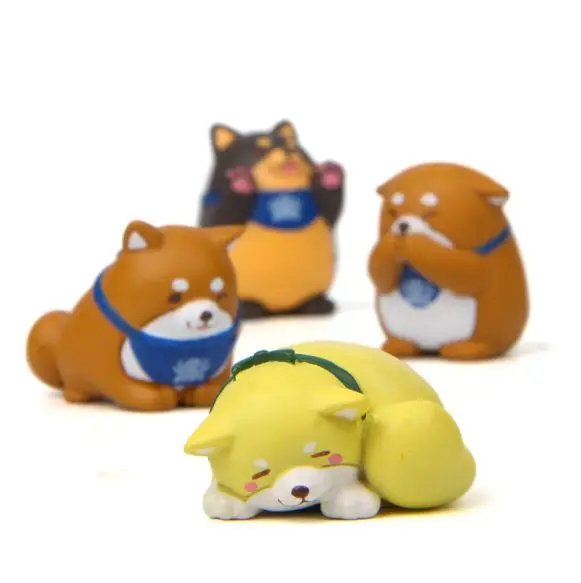 1 Pc Kawaii Shiba Inu Action Figure Cartoon Animal Dog Model Figure Toy DIY Resin Craft Ornament Doll Toy-2