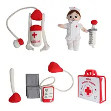 Больницы игрушки для детей девочек Дети Притворяться игрушечный комплект врача медицинские Игрушки для раннего обучения детей комплект медсестры крови игрушки для сжимания