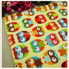 MB873, Новое поступление, 50 см* 150 см, большая мультяшная сова, очень популярная серия хлопковой ткани, ручная работа, Лоскутная хлопковая ткань, домашний текстиль