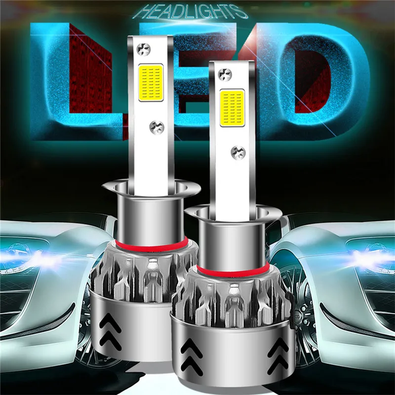 

Hiyork 2PCS LED Mini Car Headlight Bulbs H1 LED H7 H8 H9 H11 Headlamps Kit 9005 HB3 9006 HB4 H4 Auto LED Lamps 12000LM 6000K 60W