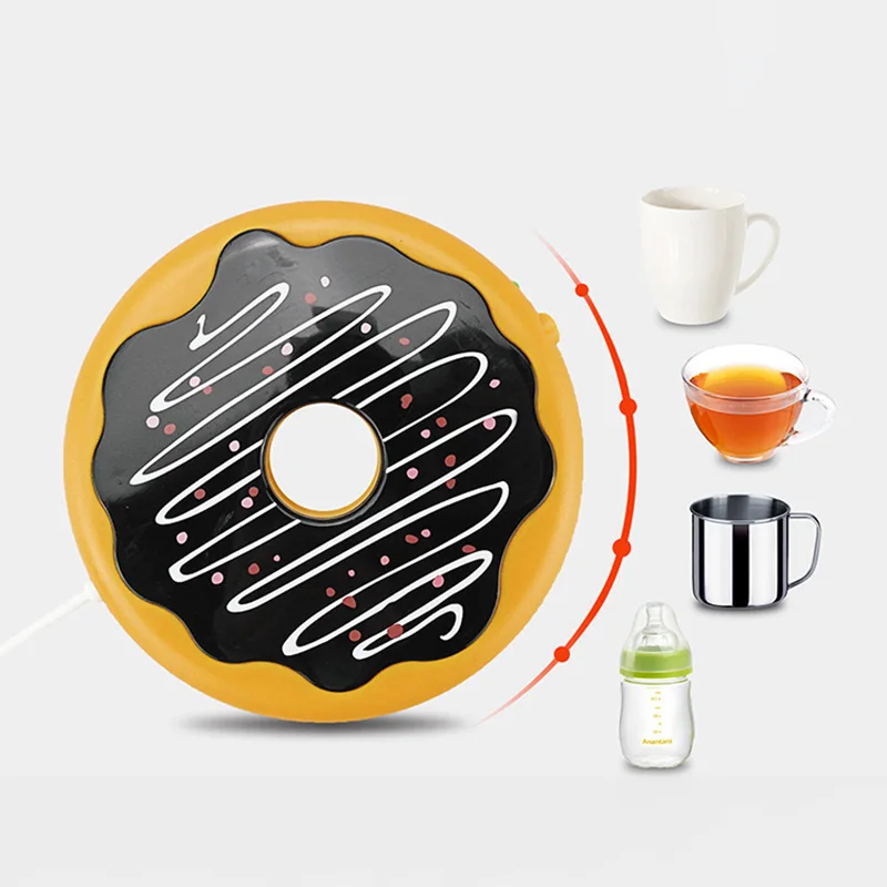 Houkiper ABS Donut Electric Insulation Coaster USB Cup Warmer Tea