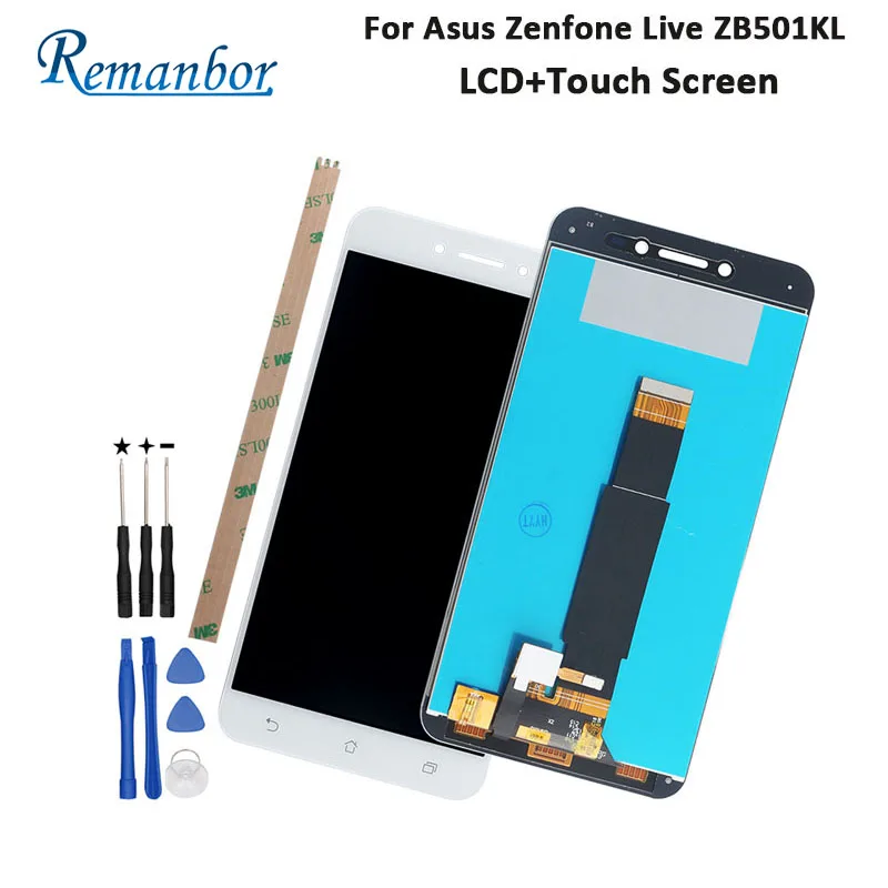 

Remanbor For Asus Zenfone Live ZB501KL X00FD A007 LCD Display And Touch Screen 5.0 Inch Repair Digital Accessory With Tools