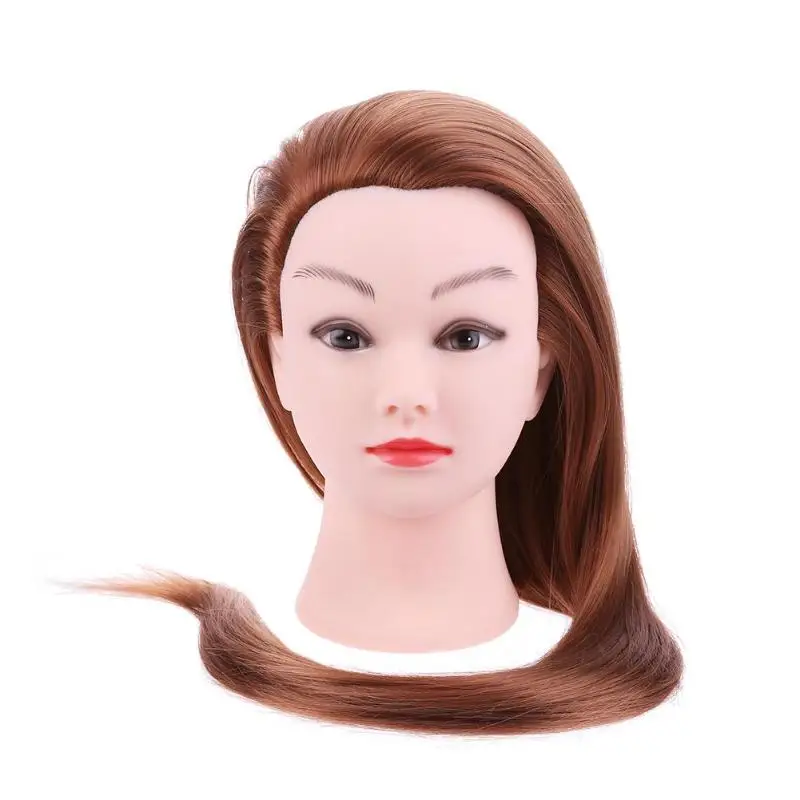 

Professional Hairdressing Training Mannequin Practice Head 65cm Black Hair For Hairdressers Training Head Mannequin Head