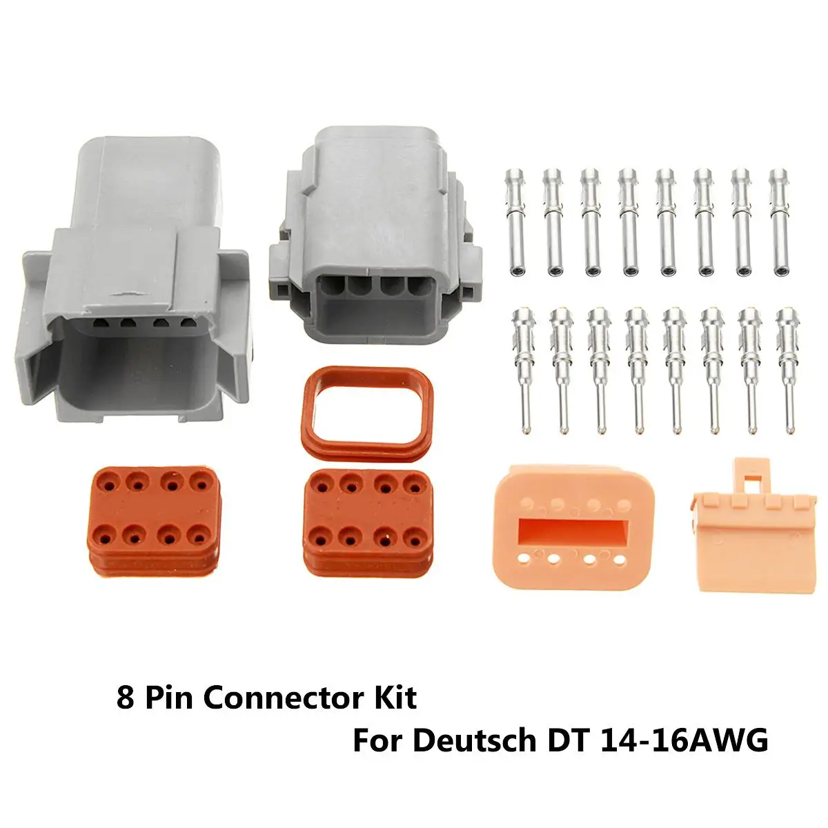 

Deutsch DT Conector DT8-N 8 pins Electrical Connector for Car Motor Truck 14-16AWG Waterproof