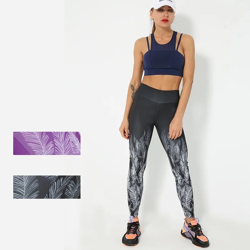 

Women Sports Pants Fitness Push Up Leggings High Waist Breathable Legging Female Running Print High Elastic Slim Workout Pants