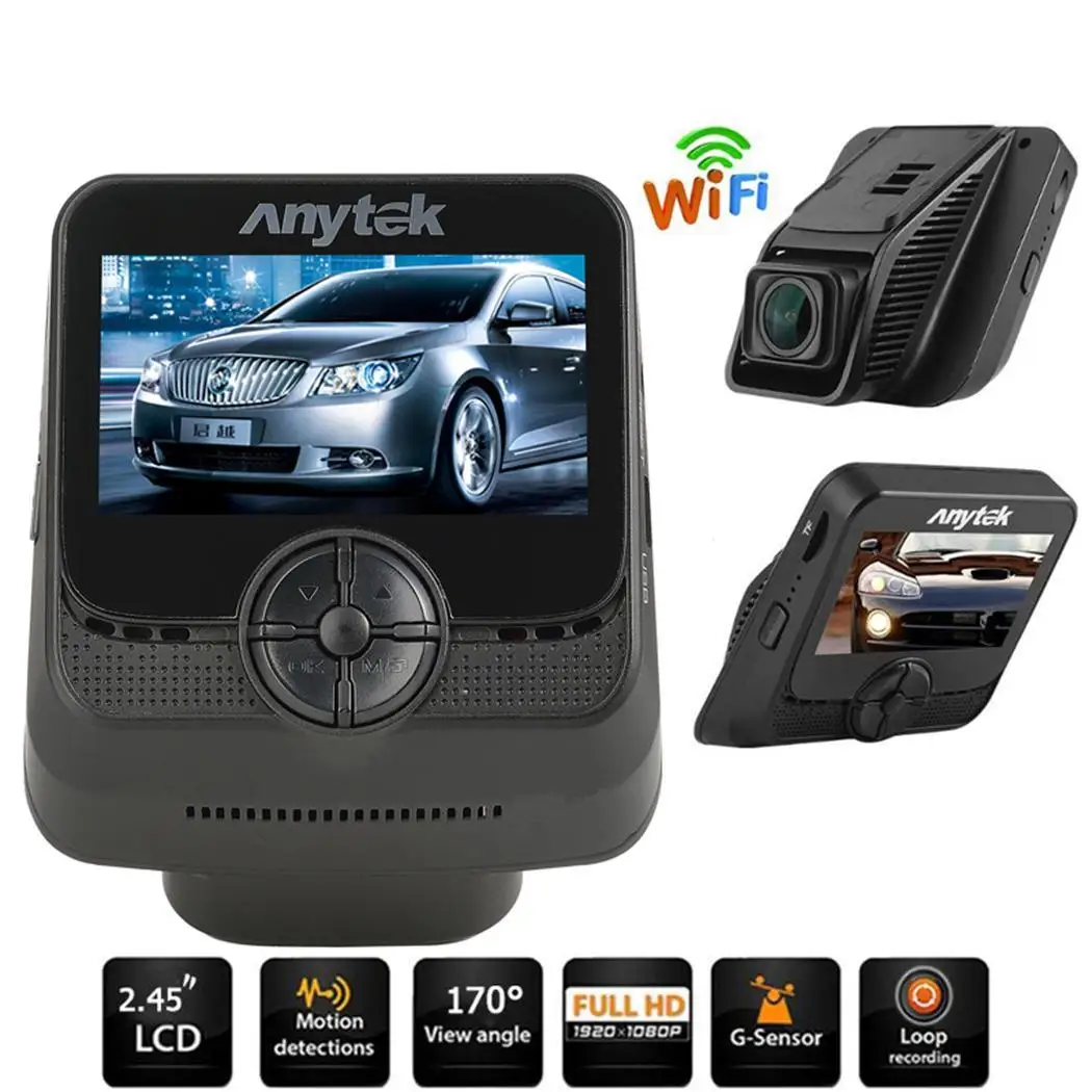 Anytek A50 2 4 ''CPT Wifi видеорегистратор 1080P WDR Мини Автомобильный видеокамера