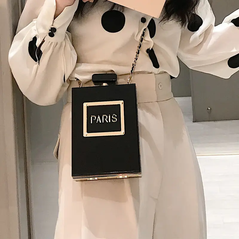 

Transparent Jelly Crossbody Bags For Women Bag Ladies Fashion Perfume Bottle Box Small Square Bag Chain Shoulder Messenger Bag