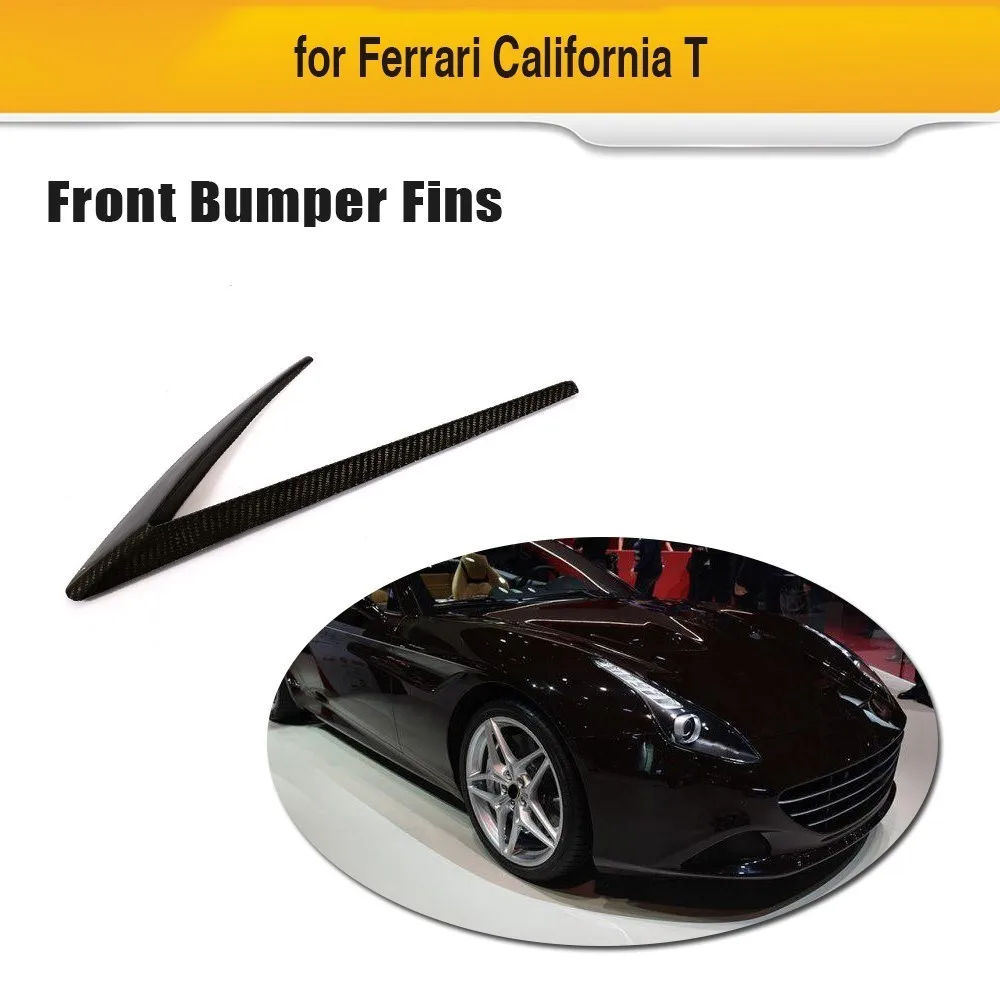 For Ferrari California T Base Convertible 2-Door Coupe 2015-2018 Carbon Fiber Bumper Fins Fender Vent Trims 2pcs