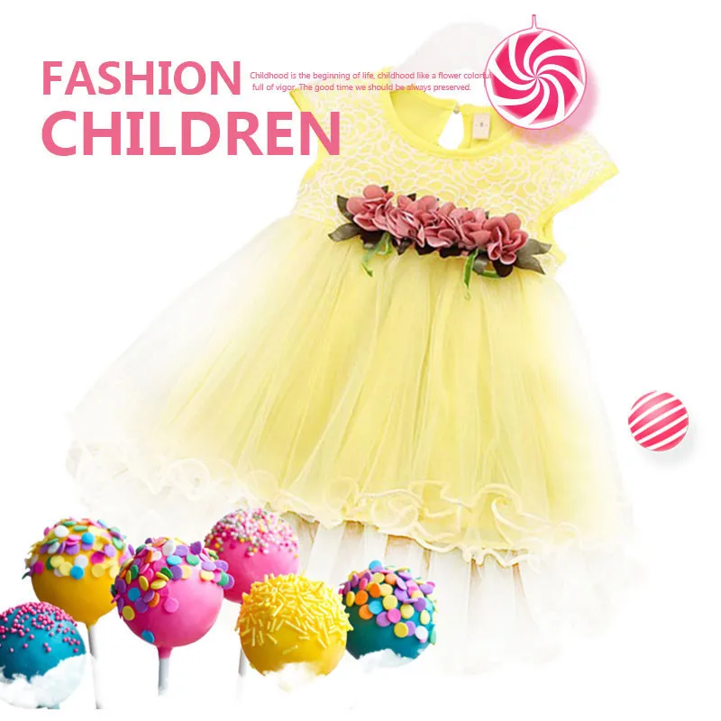 

Summer Baby Girl Floral Princess Dress Toddler Infant Girls Sleeveless Mesh Round Neck Tutu Dresses Kids Birthday Party Clothes