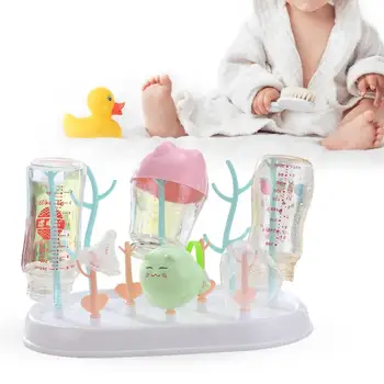 

Baby Bottles Drying Rack Tree Pattern Cleaning Drainer Feeding Cup Holder Infant Feeding Shelf Detachable Easy Clean Dryer Drain