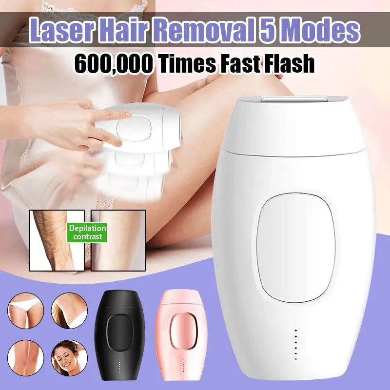 

Portable Women 600000 Flash Permanent IPL Epilator Laser Hair Removal Electric Photo Painless Threading Hair Remover Machine