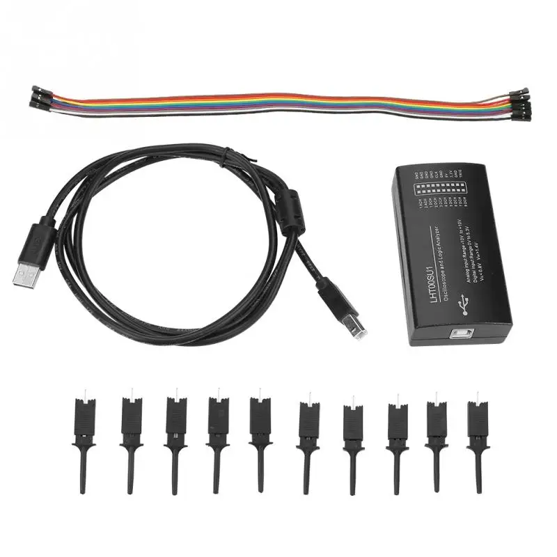 

Hot LHT00SU1 Virtual Oscilloscope Logic Analyzer Data Logger Dual Input Oscilloscope 8-channel Logic Analyzer Kit