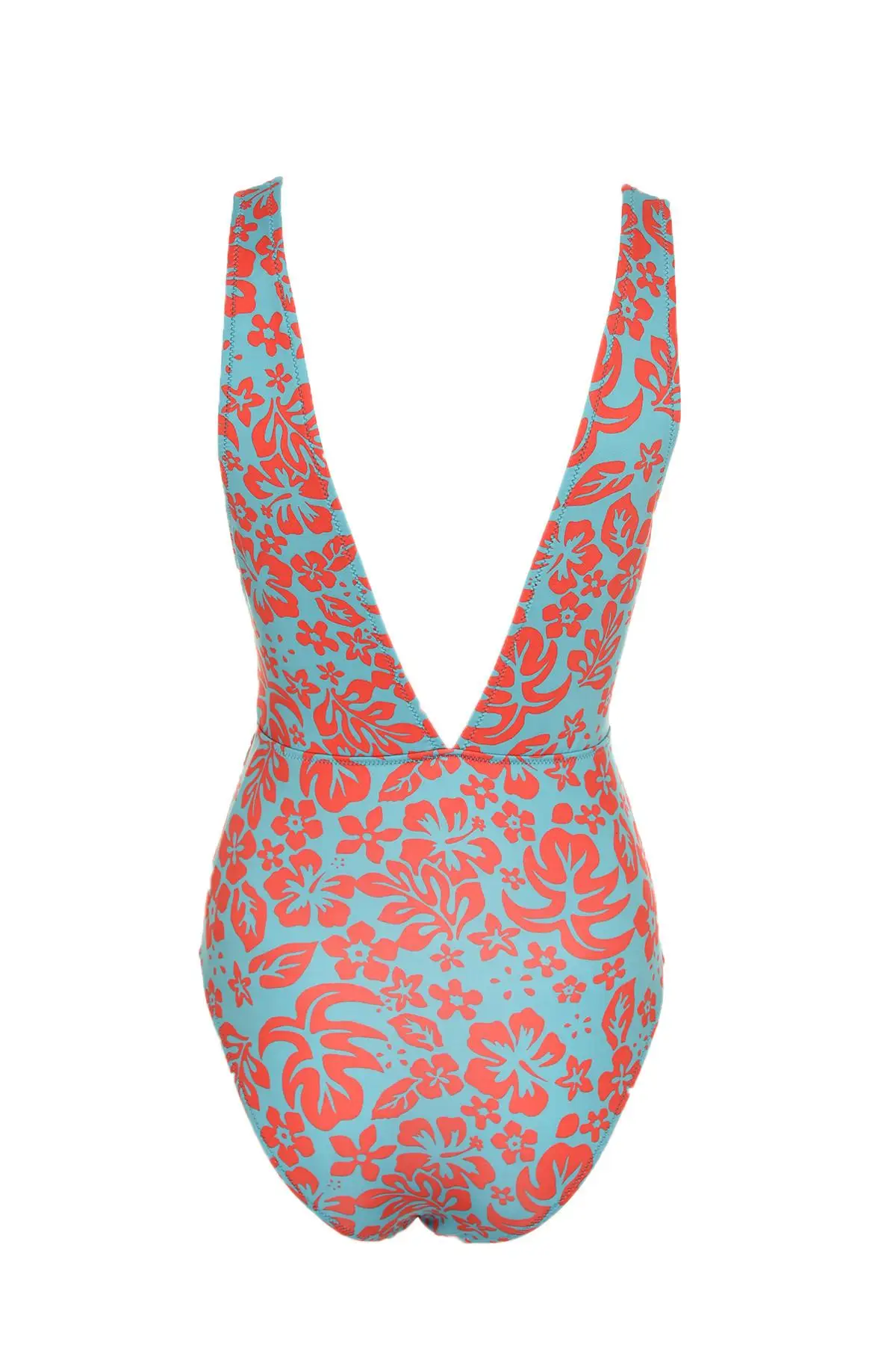 Trendyol узор купальные костюмы V Neck TBESS19NC0039|Комбинезоны| |