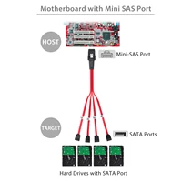 sata כבל Proster מיני SAS כדי 4-SATA כבל מתאם SFF-8087 מולטי-ליין קדימה Breakout פנימי ספליטר SAS כדי 4 כבל מתאם SATA (3)