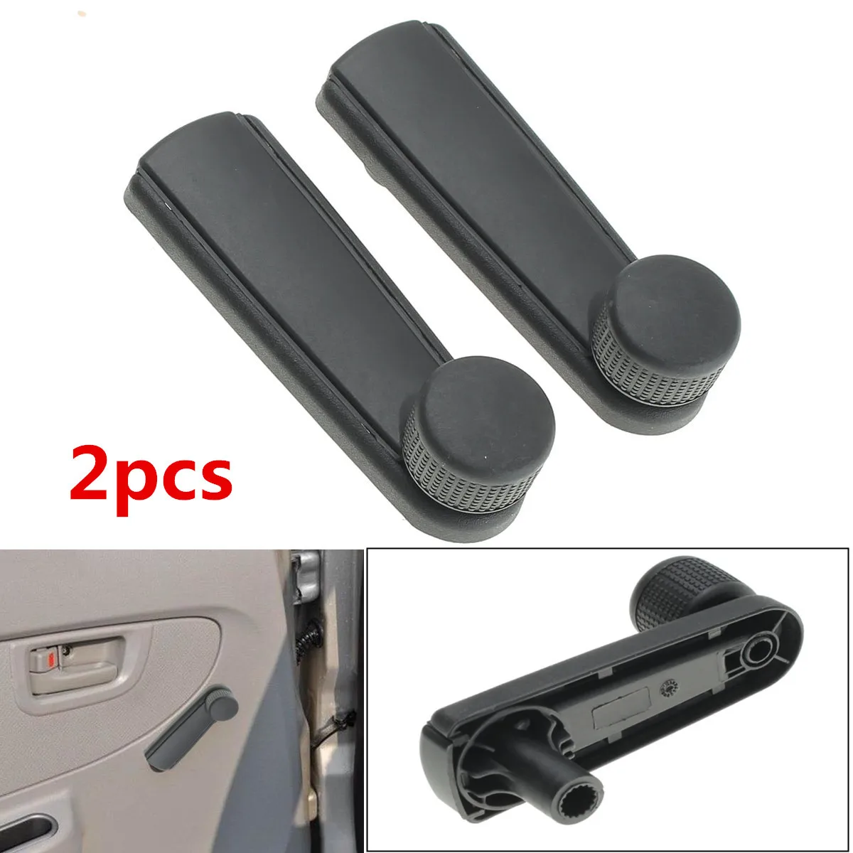 

2Pcs Window Winder Handle Crank Crankshaft For VW T4 1990-2003 Transporter for All Model Passat Carrado Transporter T4