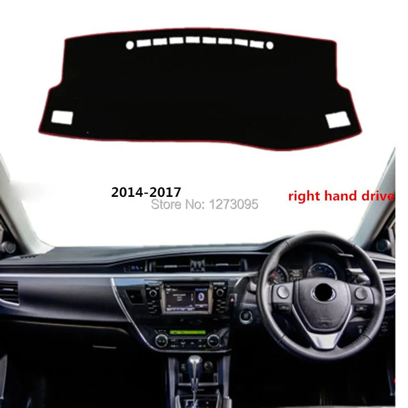 For Toyota Corolla 2014 2017 Anti UV Dashboard Cover Mats Non Slip Dash