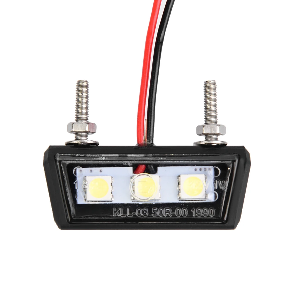 12V Универсальный номерной знак для мотоцикла белый светодиодный