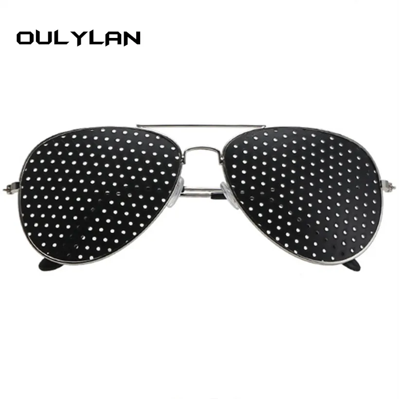 Oulylan, очки с отверстиями для упражнений, для женщин и мужчин, солнцезащитные очки для зрения, против близорукости, с отверстием, солнцезащитные очки унисекс