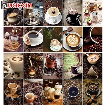 

Huacan Diamond Embroidery Coffee Cups Full Square Diamond Painting Cross Stitch 5d Diy Rhinestone Mosaic Home Adorn