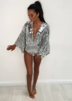 

Women Summer Sequin Bikini Set Cover Up Swimwear Bathing Suit Beachwear Dress