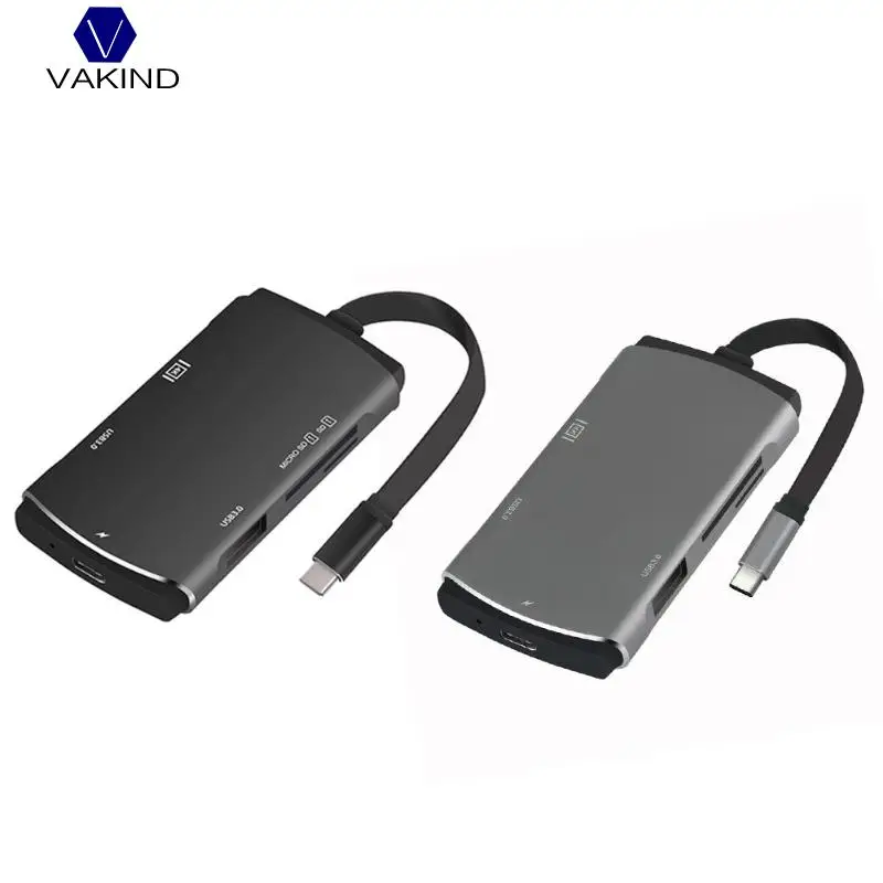 

USB C HubType C to USB3.0 HDMI PD YC207 6 in 1 USB C Hub Type C to USB3.0 HDMI PD Card Reader Adapter for MacBook Huawei Mate 20