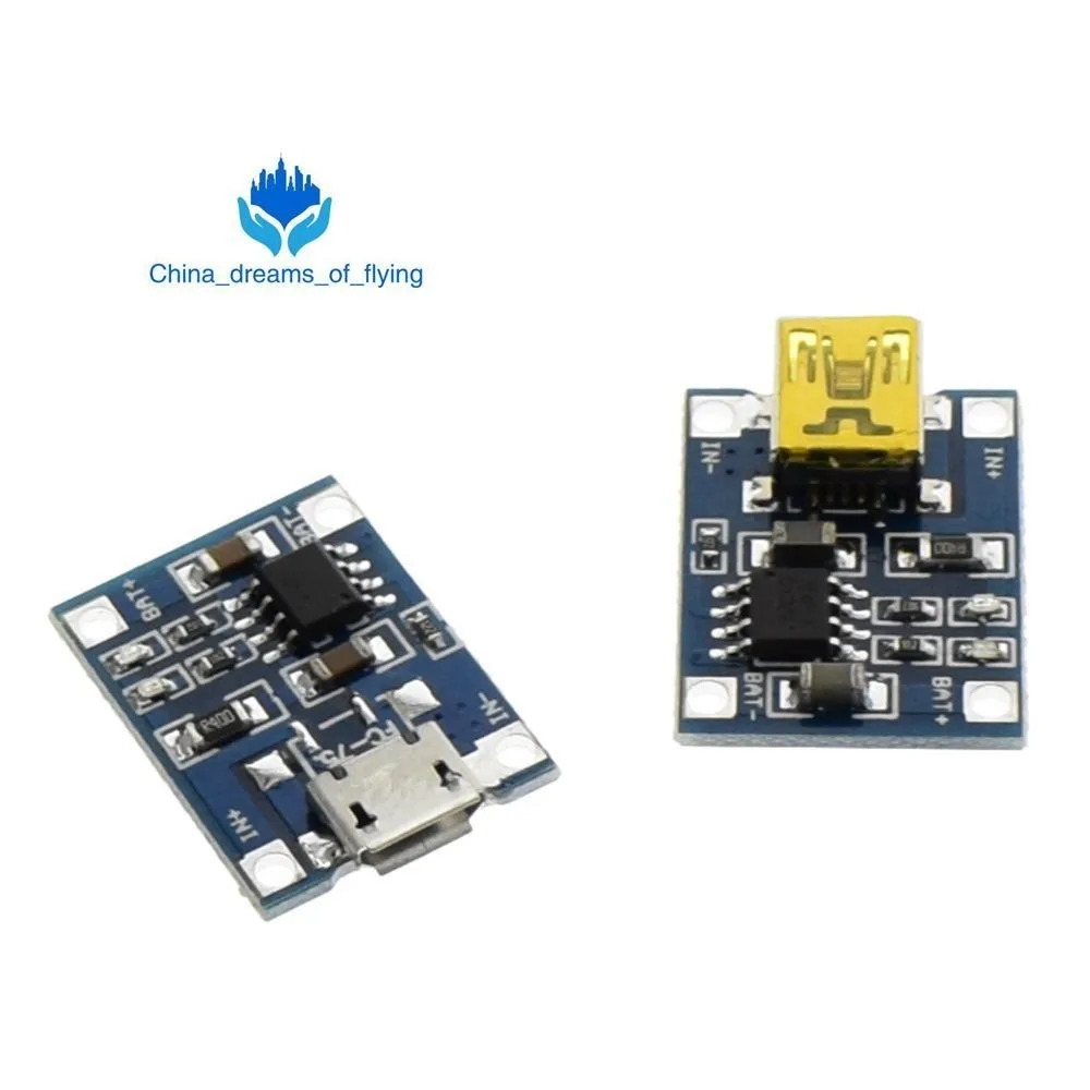 TZT 1 шт. USB 5 В 1A TP4056 быстрая зарядная плата с защитой и двойными функциями li