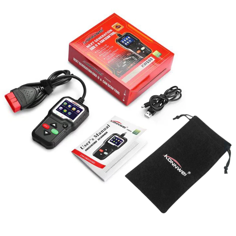 Мультиязычный Odb Obd2 сканер Konnwei Kw590 автомобильный диагностический кВт 590 на