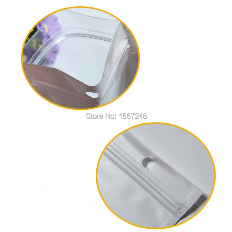DHL 9*15 см белый/прозрачный самоуплотняющийся пластиковый пакет на молнии для
