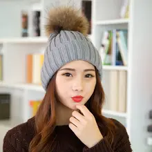 8 Colors Casual Unisex Solid Hip-Hop Skullies female cap Lady New Big Fur poms ball Crochet Knitted hats Winter women Beanie Hat 8 Colors Casual Unisex Solid Hip-Hop Skullies female cap Lady New Big Fur poms ball Crochet Knitted hats Winter women Beanie Hat