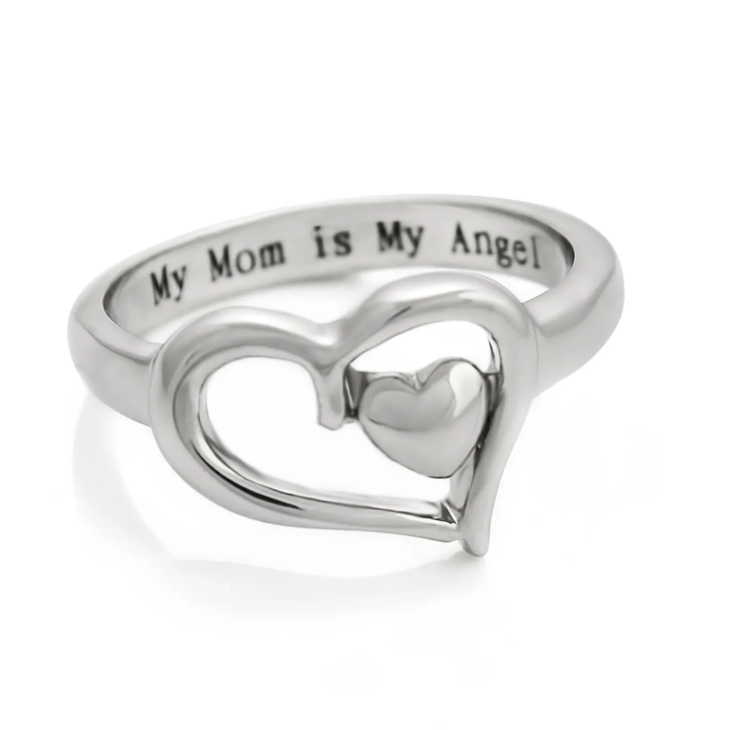 Креативное модное кольцо My mon is my angel подарок на день матери ювелирное изделие для