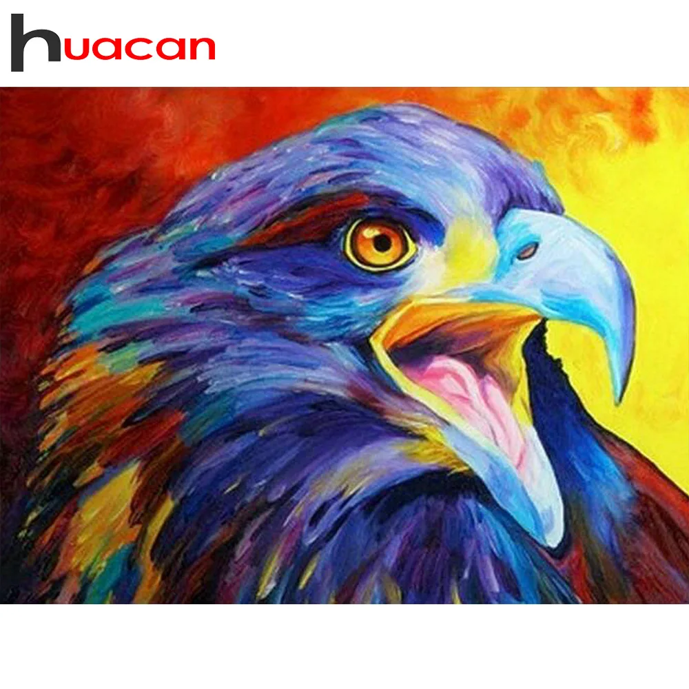 

Huacan Diamond Painting Animals 5d Full Square Diamond Embroidery Pictures Of Rhinestones Bird Diamond Mosaic Home Decoration