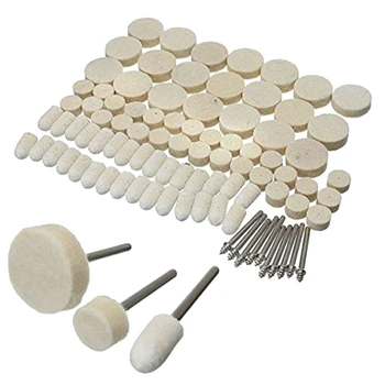 

88 Pcs Wool Felt Polishing Wheels Buff Pad With Mandrel For For All Rotary Tools