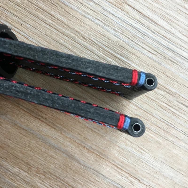 Новая мода высокого класса 24 мм черный с красными синими строчками из натуральной воловьей кожи ремешок для PAM DZ Wacth ремешок спортивный браслет
