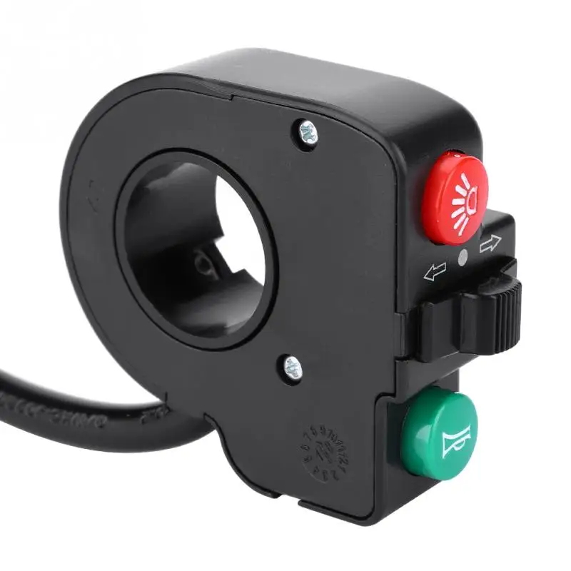 

3 in 1 Light Horn Turn Switch Button Electric Bicycle Head Light Bell Switch for Mountain Bike E-Bike Electric Scooter Accessory