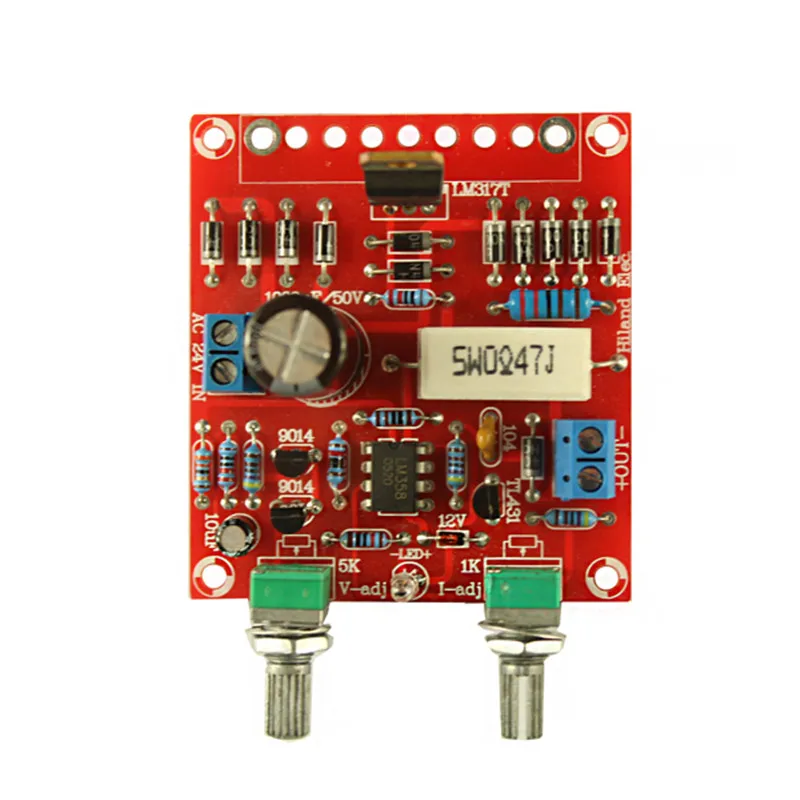 

0-30V 0-1A LM317 Adjustable Voltage Current Power Supply Kit DIY Short Circuit Current Limiting Protection Set for Laboratory