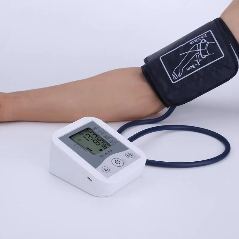 1 قطعة مراقبة ضغط الدم الذراع ضغط الدم متر LCD الرقمية ضغط الدم قياس أداة الرعاية الصحية المنزلية