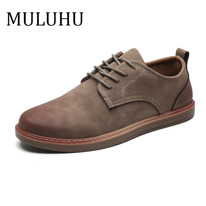 MULUHU/Лидер продаж новые мужские туфли оксфорды из искусственной замши сезон