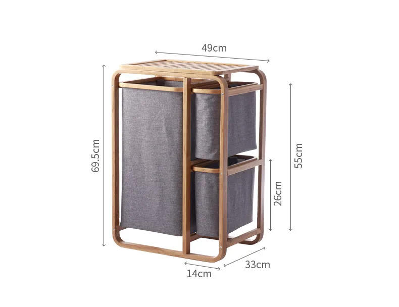 Canasta decorativa Mageal Cesto bambu roupa suja cesta roupa suja cesto  organizador multiuso lavanderia Cesto Grande 60 litros com Tampa cesto  organizador de roupa cesto lavanderia cesto banheiro roupa suja color beige